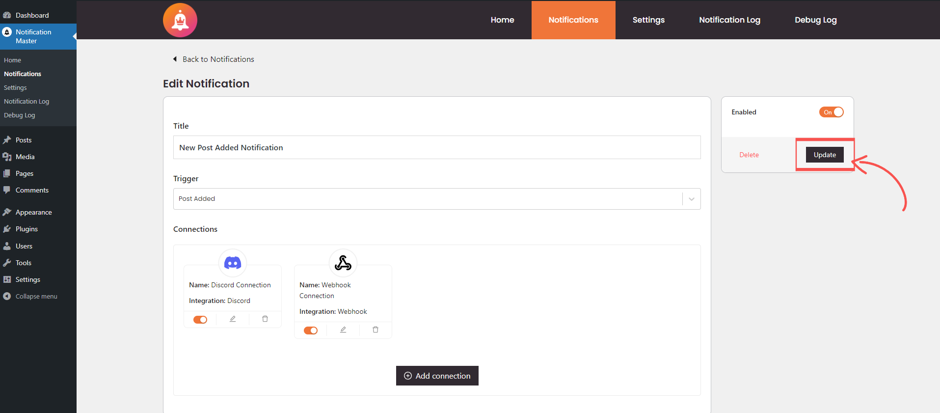 Webhook | Notification Master