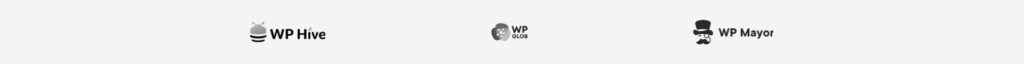 logos-of-WP-Hive-WP-Glob-and-WP-Mayor