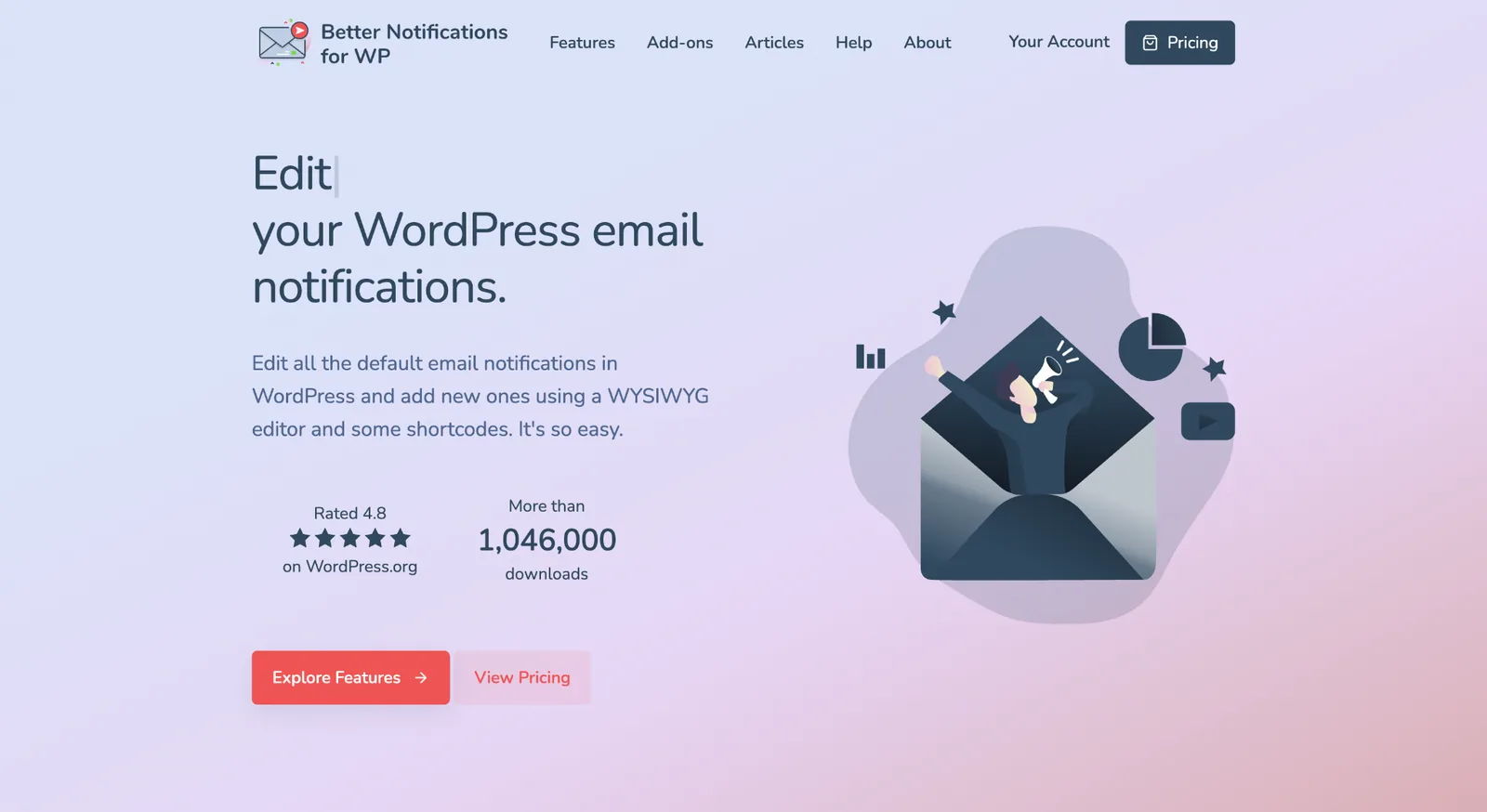 Better Notifications for WP custom email templates